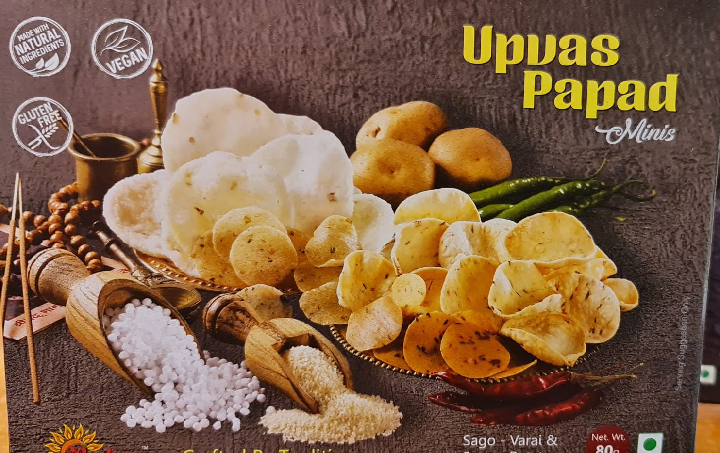 Upvas Papad - Sago Varai & Sago Potato Minis 80gm Main Image